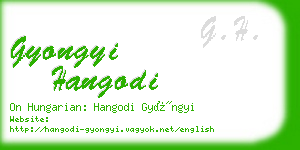 gyongyi hangodi business card